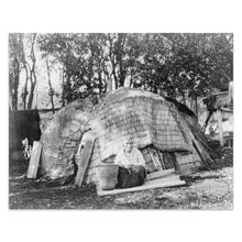 Load image into Gallery viewer, Digitally Restored and Enhanced 1923 Klamath Tule Hut Print - Indigenous Oregon Dwelling Pacific Northwest - Traditional Shelter - Archival Print

