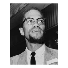 Load image into Gallery viewer, Digitally Restored and Enhanced 1964 Malcolm X Print - Queens Courthouse Portrait - Civil Rights Leader African American History - Archival Print
