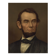 Cargar imagen en el visor de la galería, Digitally Restored and Enhanced 1877 Abraham Lincoln Portrait - Civil War President Bearded Bust - Sixteenth President History - Archival Print
