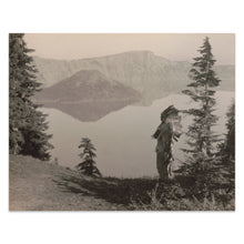 Cargar imagen en el visor de la galería, Digitally Restored and Enhanced 1923 The Chief Klamath Print - Crater Lake Oregon Indigenous Pacific Northwest - Sacred Caldera - Archival Print
