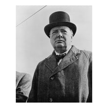 Cargar imagen en el visor de la galería, Digitally Restored and Enhanced 1942 Winston Churchill Print - WWII British Prime Minister Wartime Portrait - Allied Leadership - Archival Print
