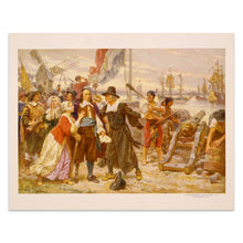 Load image into Gallery viewer, Digitally Restored and Enhanced 1932 Fall of New Amsterdam Print - Peter Stuyvesant Surrender 1664 - Dutch Colonial New York History - Archival Print
