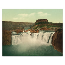 Cargar imagen en el visor de la galería, Digitally Restored and Enhanced 1898 Shoshone Falls Idaho Print - Niagara of the West Snake River Canyon - Bonneville Flood Era - Archival Print
