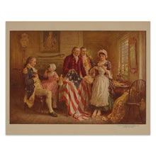 Load image into Gallery viewer, Digitally Restored and Enhanced 1932 Betsy Ross Print - American Flag 1777 - Revolutionary War Patriotic Stars and Stripes - Archival Print
