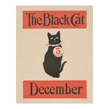 Load image into Gallery viewer, Digitally Restored and Enhanced 1890 The Black Cat Magazine Cover - December Gilded Age - Art Nouveau Literary Illustration - Archival Print
