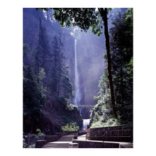 Cargar imagen en el visor de la galería, Digitally Restored and Enhanced 1980 Multnomah Falls Print - Columbia River Gorge Benson Bridge - Oregon Waterfall Natural Wonder - Archival Print
