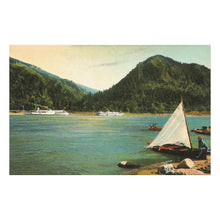 Load image into Gallery viewer, Digitally Restored and Enhanced 1908 Columbia River Gorge Print - Bonneville Oregon Panorama - Cascade Mountains Pre-Dam Era - Archival Print
