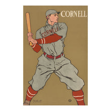 Cargar imagen en el visor de la galería, Digitally Restored and Enhanced 1908 Cornell Baseball Player Print - Progressive Era Collegiate Athletics Sports - Archival Print
