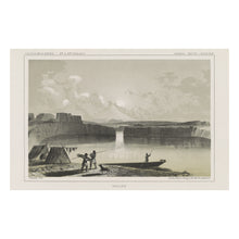 Load image into Gallery viewer, Digitally Restored and Enhanced 1855 The Dalles Columbia River Camp Print - Indigenous Oregon Pacific Northwest - Trading Center - Archival Print
