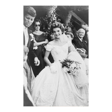 Load image into Gallery viewer, Digitally Restored and Enhanced 1953 Jacqueline Bouvier Photo - Wedding Day Bridal Portrait - Future First Lady Newport - Archival Print
