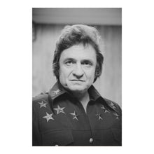 Load image into Gallery viewer, Digitally Restored and Enhanced 1977 Johnny Cash Print - Man in Black Portrait Country Music Legend - American Music Icon - Archival Print
