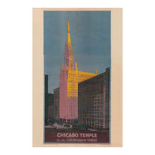 Cargar imagen en el visor de la galería, Digitally Restored and Enhanced 1925 Chicago Temple Photo - Gothic Revival Skyscraper - Elevated Railway Roaring Twenties Urban - Archival Print
