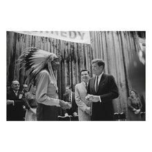 Cargar imagen en el visor de la galería, Digitally Restored and Enhanced 1960 LaSalle Pocatello JFK Meeting Print - Shoshone Bannock Idaho Campaign Rally - Presidential Visit - Archival Print
