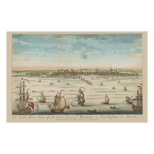 Load image into Gallery viewer, Digitally Restored and Enhanced 1730 Boston Harbor Print - Colonial America Southeast View - Pre-Revolutionary Maritime New England - Archival Print
