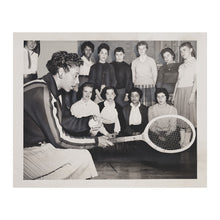 Load image into Gallery viewer, Digitally Restored and Enhanced 1957 Althea Gibson Tennis Print - Brooklyn Clinic Champion African American Sports History - Wimbledon Era - Archival Print

