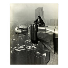 Load image into Gallery viewer, Digitally Restored and Enhanced 1930 Margaret Bourke-White Photo Print - Old Photo of Margaret Burke White Atop Chrysler Building New York City Poster
