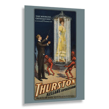 Load image into Gallery viewer, Digitally Restored and Enhanced 1908 Kellar Magician Poster - Whirling Crystal Case Vanishing Illusion - Vaudeville Theater - Archival Print
