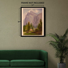 Load image into Gallery viewer, Digitally Restored and Enhanced 1871 Yosemite Bridalveil Fall Landscape Art Print - California Waterfall Scenery - Museum-Quality Print
