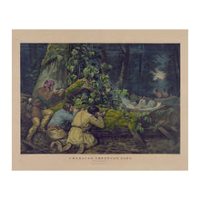 Cargar imagen en el visor de la galería, Digitally Restored and Enhanced 1862 American Frontier Life Hunters Stratagem Print - Currier Ives Western Wilderness - Civil War Era - Archival Print
