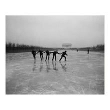 Load image into Gallery viewer, Digitally Restored and Enhanced 1923 Ice Skating Lincoln Memorial Print - Washington DC Reflecting Pool Winter Scene - National Mall - Archival Print
