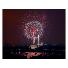 Load image into Gallery viewer, Digitally Restored and Enhanced 2008 July 4th Fireworks Washington DC Print - National Mall Capitol Independence Day - Patriotic Celebration - Archival Print
