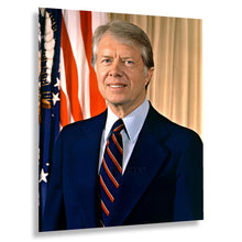 Cargar imagen en el visor de la galería, Digitally Restored and Enhanced James Carter 39th President of the United States Official Portrait Photo Print Poster
