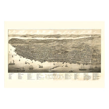 Cargar imagen en el visor de la galería, Digitally Restored and Enhanced 1879 Birds Eye View Halifax Nova Scotia Print - Ruger Atlantic Harbor Citadel Hill - Victorian Era - Archival Print
