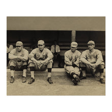 Load image into Gallery viewer, Digitally Restored and Enhanced 1915 Babe Ruth Poster Photo - Vintage Photo Print of Boston Red Sox Players Babe Ruth Ernie Shore Rube Foster &amp; Del Gainer
