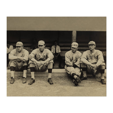 Digitally Restored and Enhanced 1915 Babe Ruth Poster Photo - Vintage Photo Print of Boston Red Sox Players Babe Ruth Ernie Shore Rube Foster & Del Gainer