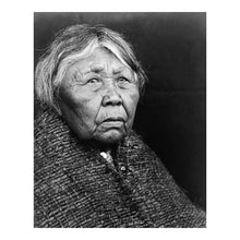 Load image into Gallery viewer, Digitally Restored and Enhanced 1913 Hleastunuh Skokomish Portrait Print - Indigenous Olympic Peninsula Washington - Hood Canal Heritage - Archival Print
