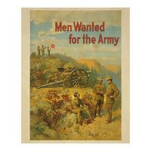 Cargar imagen en el visor de la galería, Digitally Restored and Enhanced 1910 Men Wanted for the Army Poster - Pre WWI Military Recruitment - Progressive Era Enlistment - Archival Print
