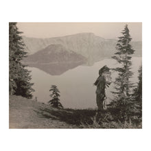 Cargar imagen en el visor de la galería, Digitally Restored and Enhanced 1923 The Chief Klamath Print - Crater Lake Oregon Indigenous Pacific Northwest - Sacred Caldera - Archival Print
