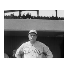 Load image into Gallery viewer, Digitally Restored and Enhanced 1919 Babe Ruth Print - Boston Red Sox Baseball Portrait - Bambino Slugger American Sports Legend - Archival Print
