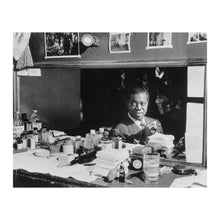 Load image into Gallery viewer, Digitally Restored and Enhanced 1946 Louis Armstrong Photo - Aquarium New York Jazz Performance - Post-War Trumpet Legend - Archival Print
