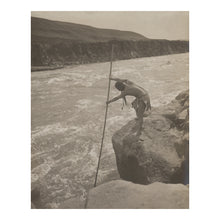Load image into Gallery viewer, Digitally Restored and Enhanced 1910 The Fisherman Wishham Print - Columbia River Indigenous Salmon Fishing - Pacific Northwest - Archival Print
