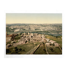 Load image into Gallery viewer, Digitally Restored and Enhanced 1890 Jerusalem Print - Holy Land General View - Ottoman Empire Sacred City Pilgrimage - Archival Print
