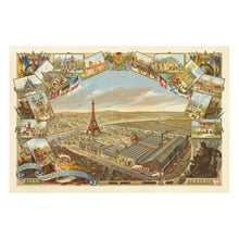 Load image into Gallery viewer, Digitally Restored and Enhanced 1889 Exposition Universelle Paris Print - Eiffel Tower World's Fair - French Revolution Centennial - Archival Print
