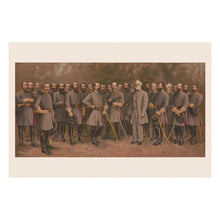 Cargar imagen en el visor de la galería, Digitally Restored and Enhanced 1907 Lee and His Generals Print - Confederate Commanders Civil War - Military Leadership - Archival Print
