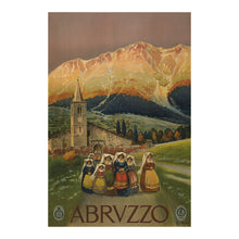 Load image into Gallery viewer, Digitally Restored and Enhanced 1920 Abruzzo Print - ENIT Italy Travel Poster - Traditional Folk Dress Interwar Italian Tourism - Archival Print
