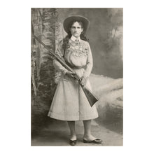 Load image into Gallery viewer, Digitally Restored and Enhanced 1899 Annie Oakley Print - Sharpshooter Portrait Wild West Legend - Frontier Markswoman Pioneer - Archival Print
