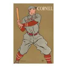 Cargar imagen en el visor de la galería, Digitally Restored and Enhanced 1908 Cornell Baseball Player Print - Progressive Era Collegiate Athletics Sports - Archival Print

