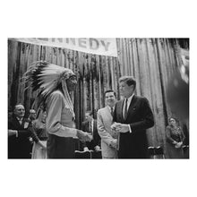 Cargar imagen en el visor de la galería, Digitally Restored and Enhanced 1960 LaSalle Pocatello JFK Meeting Print - Shoshone Bannock Idaho Campaign Rally - Presidential Visit - Archival Print
