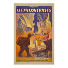 Cargar imagen en el visor de la galería, Digitally Restored and Enhanced 1931 City of Contrasts Poster - Depression Era Film Documentary - Urban Social Cinema History - Archival Print
