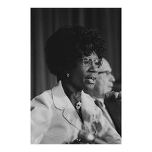 Cargar imagen en el visor de la galería, Digitally Restored and Enhanced 1971 Shirley Chisholm Portrait Print - Congressional Black Caucus Speech - Founding Member Pioneer - Archival Print
