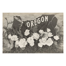 Load image into Gallery viewer, Digitally Restored and Enhanced 1910 Portland Oregon Print - City of Roses Skyline Pacific Northwest - Edwardian Era Postcard - Archival Print
