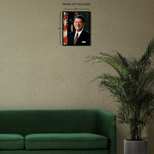 Cargar imagen en el visor de la galería, Digitally Restored and Enhanced Ronald Reagan 40th President of the United States Official Portrait Photo Print Poster
