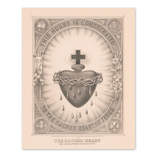 Load image into Gallery viewer, Digitally Restored and Enhanced 1874 The Sacred Heart of Jesus Picture Photo - Vintage Sacred Heart Poster Print - Sacred Heart of Jesus Poster Wall Art
