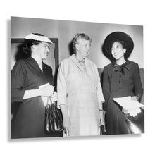 Load image into Gallery viewer, Digitally Restored and Enhanced 1956 Rosa Parks Eleanor Roosevelt &amp; H.C. Foster Photo - Old Photo of Rosa Parks Eleanor Roosevelt and Autherine Lucy Poster
