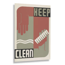 Load image into Gallery viewer, Digitally Restored and Enhanced 1936 Keep Clean Rochester New York WPA Federal Art Project Health Poster - Depression Era Art Deco - Archival Reproduction

