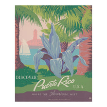 Cargar imagen en el visor de la galería, Digitally Restored and Enhanced 1940 Discover Puerto Rico Where the Americas Meet WPA Federal Art Project Poster - Depression Era Art Deco - Archival Reproduction
